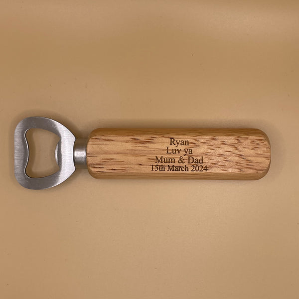 Personalised any wording Wooden Bottle Opener