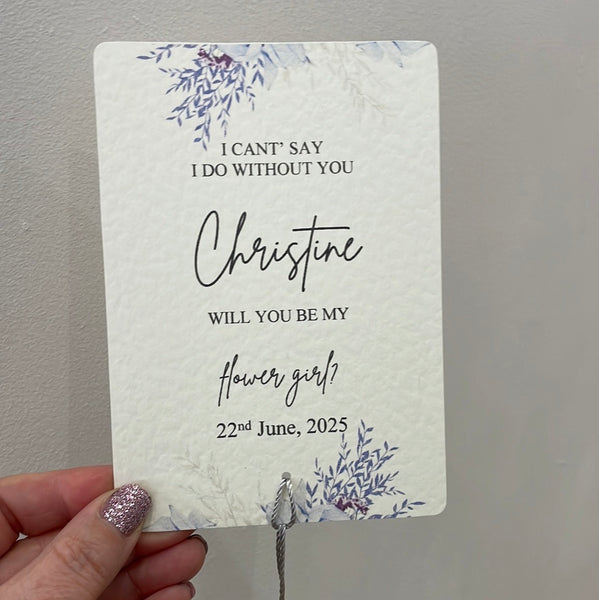 Bridesmaid, flower girl proposal invites