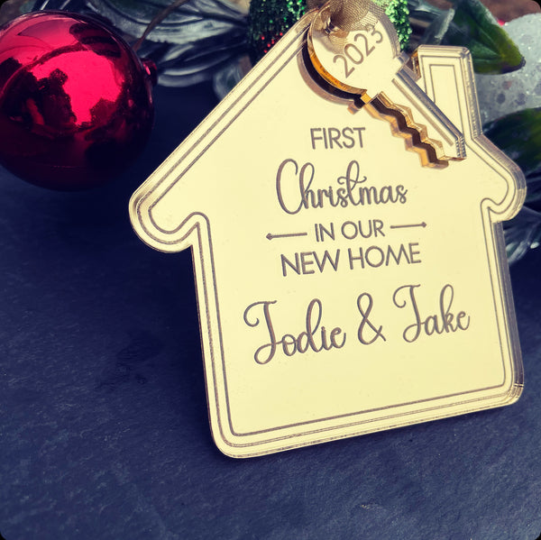 New home Christmas personalised bauble
