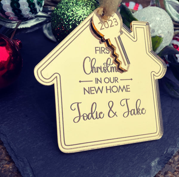 New home Christmas personalised bauble