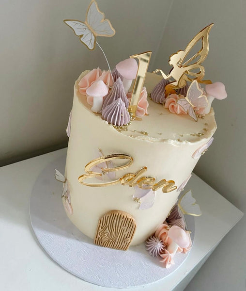 Personalised magical fairy cake charms and topper
