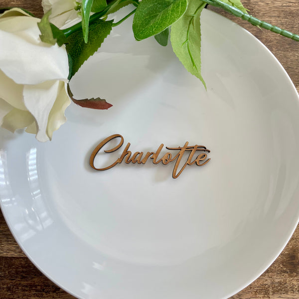 Wooden MDF Wedding Name Place Settings