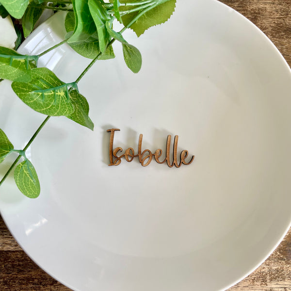 Wooden MDF Wedding Name Place Settings