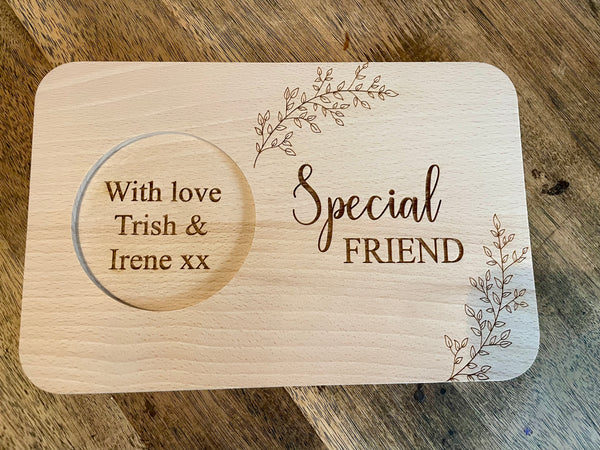 Personalised Wooden Coaster Tray