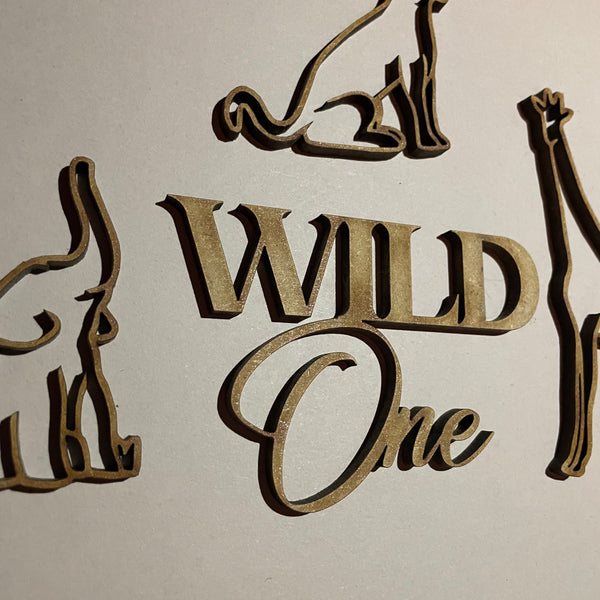 Wild one jungle theme cake charm (fixed design)