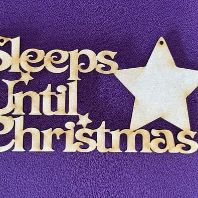 Sleeps until Christmas plaque