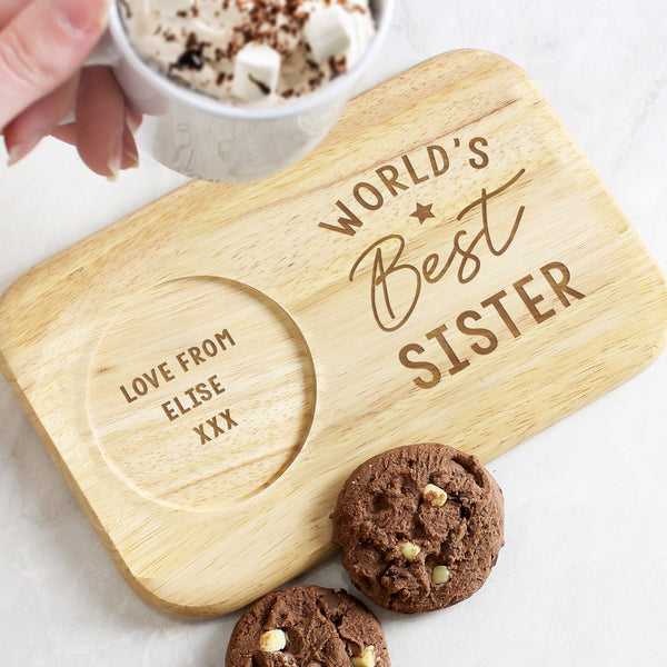 Personalised Wooden Coaster Tray