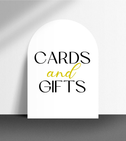 A5 Acrylic Cards & Gifts Sign