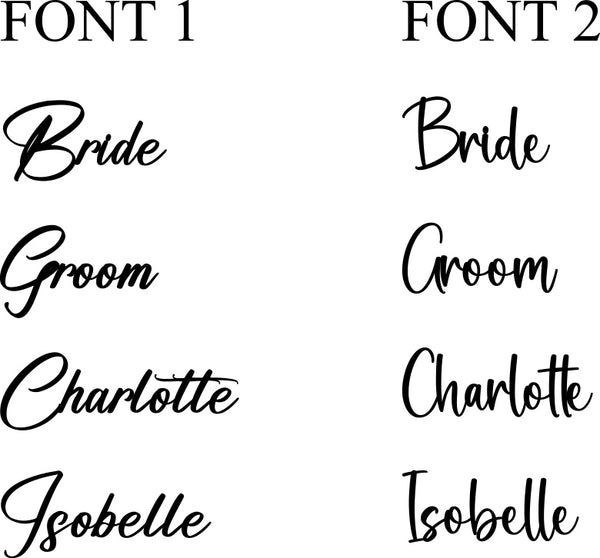 Wooden MDF Wedding Name Place Settings