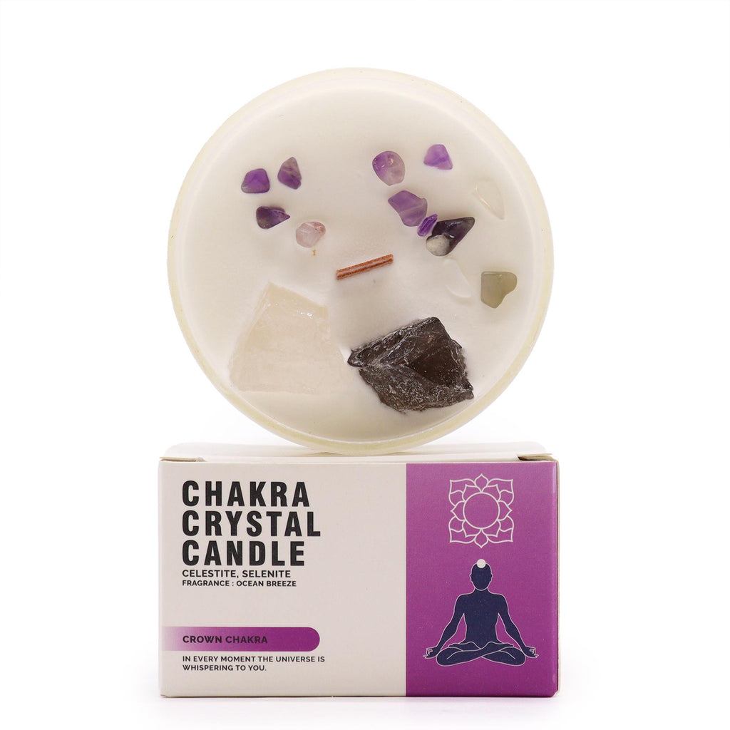 Chakra Crystal Candle - Crown Chakra