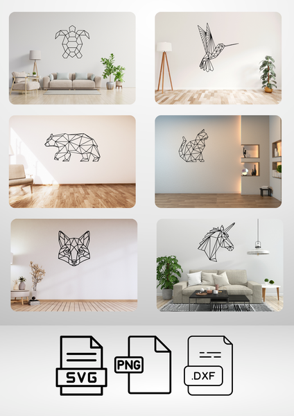 Geometric Animals MDF