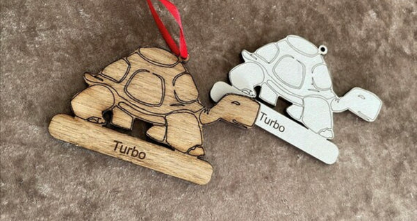 Tortoise bauble engraved name only