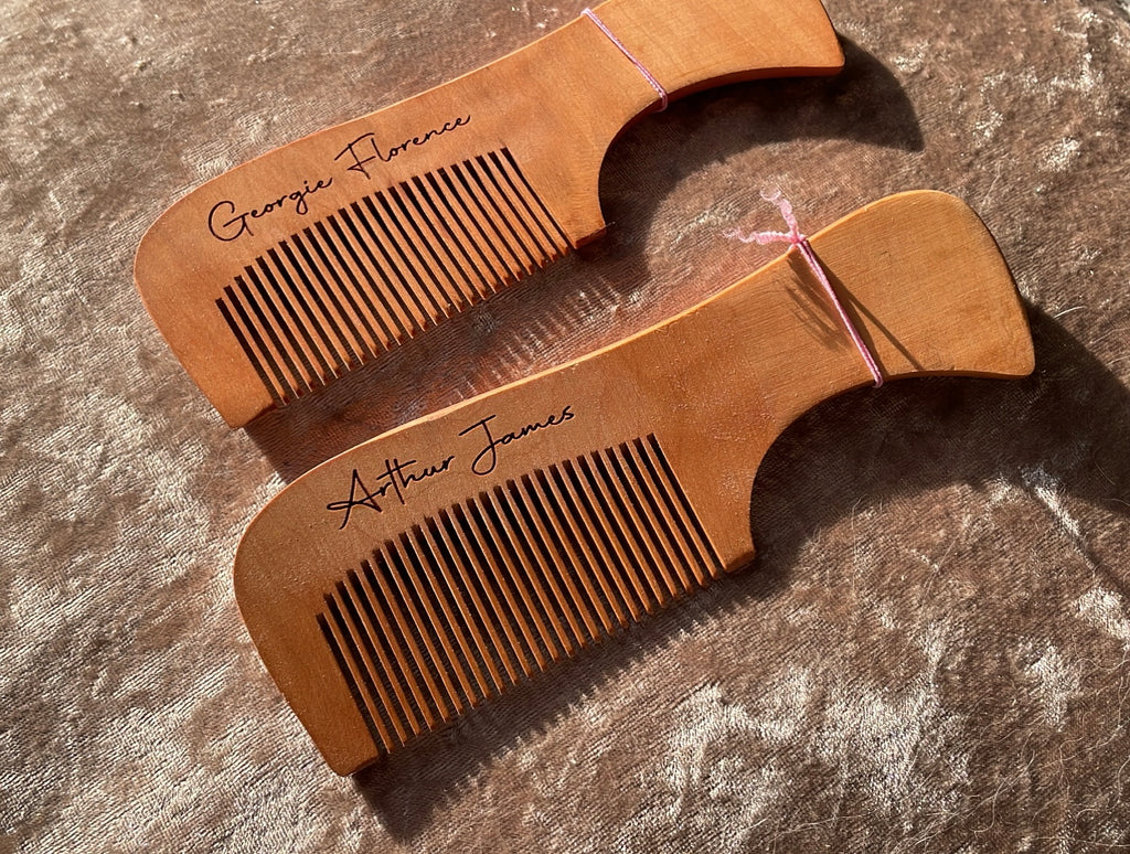 Personalised wooden comb