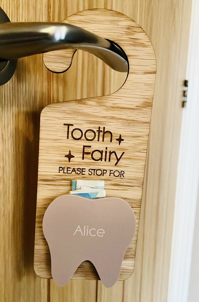 Tooth fairy personalised hanger
