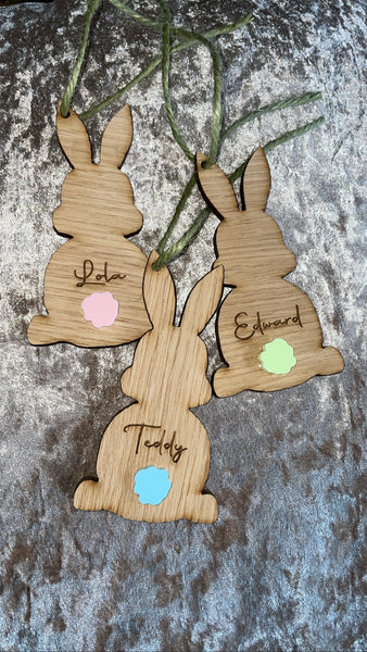 Personalised Easter bunny decorations