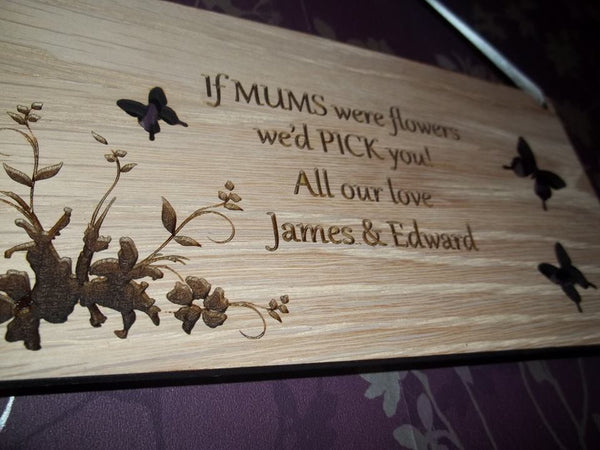If .... were flowers I'd pick you hanging plaque personalised