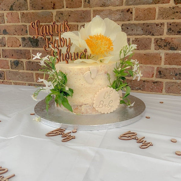 Personalised script cake toppers