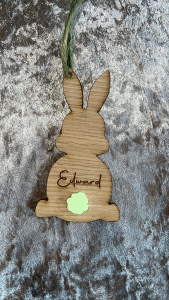 Personalised Easter bunny decorations