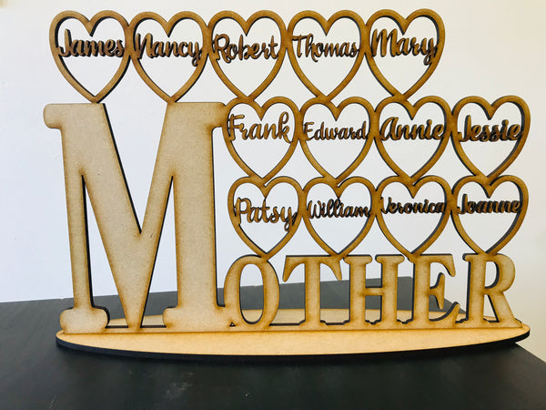 Family Heart Plaques